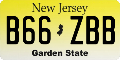 NJ license plate B66ZBB