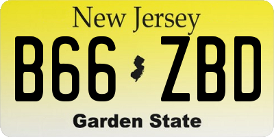 NJ license plate B66ZBD
