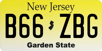 NJ license plate B66ZBG