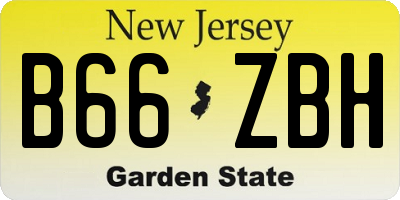 NJ license plate B66ZBH