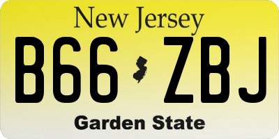 NJ license plate B66ZBJ