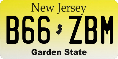 NJ license plate B66ZBM