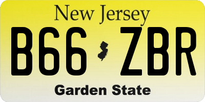 NJ license plate B66ZBR