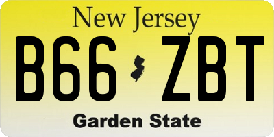 NJ license plate B66ZBT