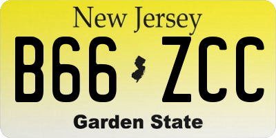 NJ license plate B66ZCC