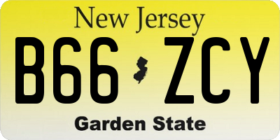 NJ license plate B66ZCY