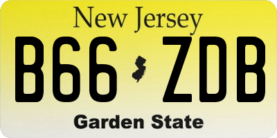 NJ license plate B66ZDB