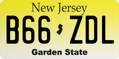 NJ license plate B66ZDL