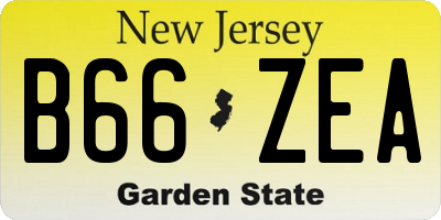 NJ license plate B66ZEA