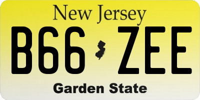 NJ license plate B66ZEE