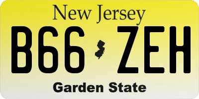 NJ license plate B66ZEH