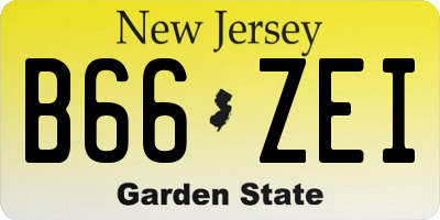 NJ license plate B66ZEI