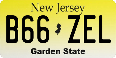 NJ license plate B66ZEL
