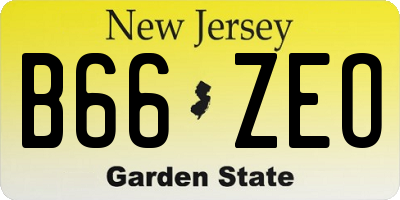 NJ license plate B66ZEO