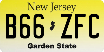 NJ license plate B66ZFC