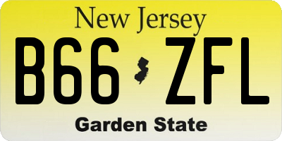 NJ license plate B66ZFL