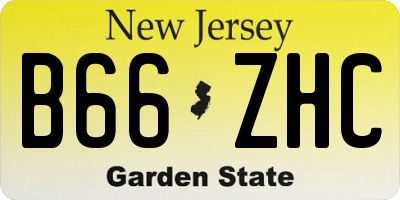 NJ license plate B66ZHC