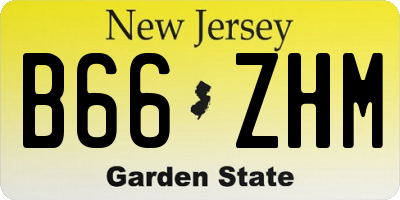 NJ license plate B66ZHM
