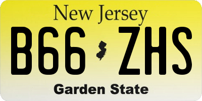 NJ license plate B66ZHS