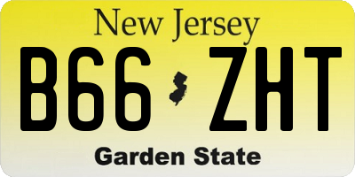 NJ license plate B66ZHT