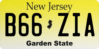 NJ license plate B66ZIA