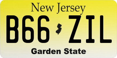 NJ license plate B66ZIL