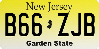 NJ license plate B66ZJB