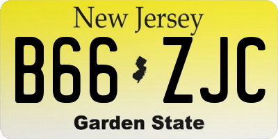 NJ license plate B66ZJC