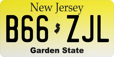 NJ license plate B66ZJL