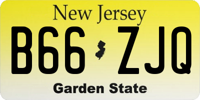 NJ license plate B66ZJQ
