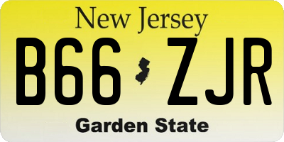 NJ license plate B66ZJR