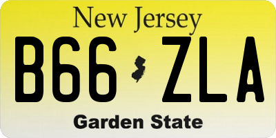 NJ license plate B66ZLA
