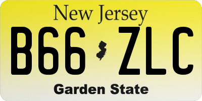 NJ license plate B66ZLC