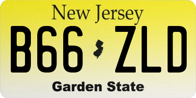 NJ license plate B66ZLD