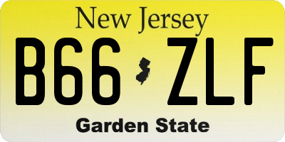 NJ license plate B66ZLF