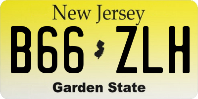 NJ license plate B66ZLH