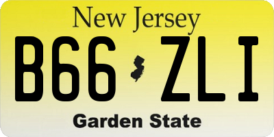NJ license plate B66ZLI