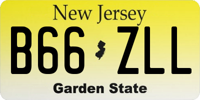 NJ license plate B66ZLL