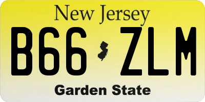 NJ license plate B66ZLM