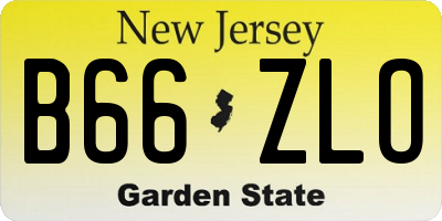 NJ license plate B66ZLO