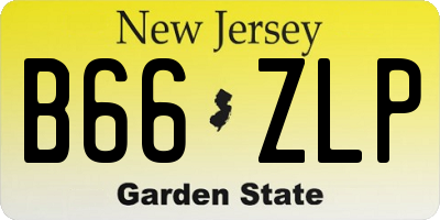 NJ license plate B66ZLP