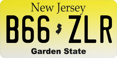 NJ license plate B66ZLR