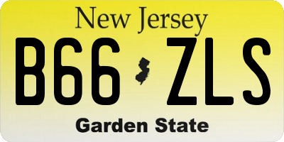 NJ license plate B66ZLS