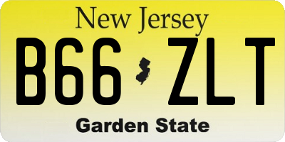 NJ license plate B66ZLT