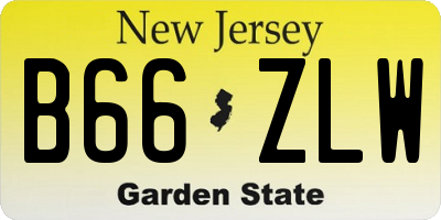 NJ license plate B66ZLW