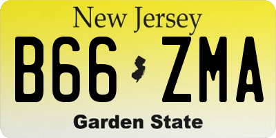 NJ license plate B66ZMA