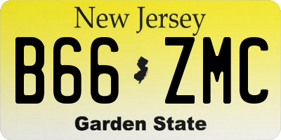 NJ license plate B66ZMC