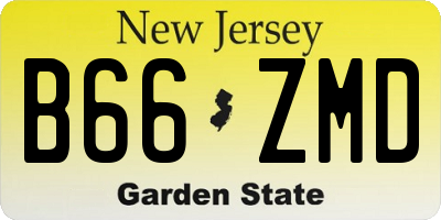 NJ license plate B66ZMD
