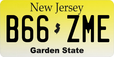 NJ license plate B66ZME