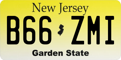 NJ license plate B66ZMI